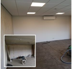 Installatie van bedrijfspand Heiloo (kantoor en werkplaats)